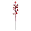 10Pcs Chritsmas Tree Pendant Christmas Artificial Berries Stem Holly Frosted Berry Picks for Xmas Tree New Year Party Home Decor