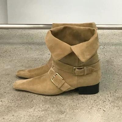 Модные женские ботильоны с острым носком, дизайнерская обувь на каблуке, платье, готические ботинки челси, зима 2025, повседневные боты для женщин