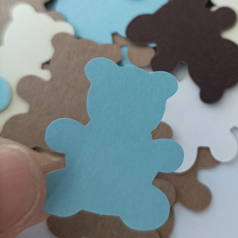 100 шт./упак. кремовый коричневый медведь подарок на празднование рождения ребенка стол разбросанные конфетти