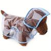 Dog Raincoat with Hood Poncho Transparent Rain Coat for Small Dogs Waterproof Puppy Cats Pets