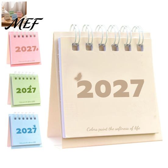 Clear Date Tracking Planner Mini Desk Calendar 2027, Jan. 2027 to Dec. Standing Flip Small Portable Desktop Organizer Calendar, 12 Monthly