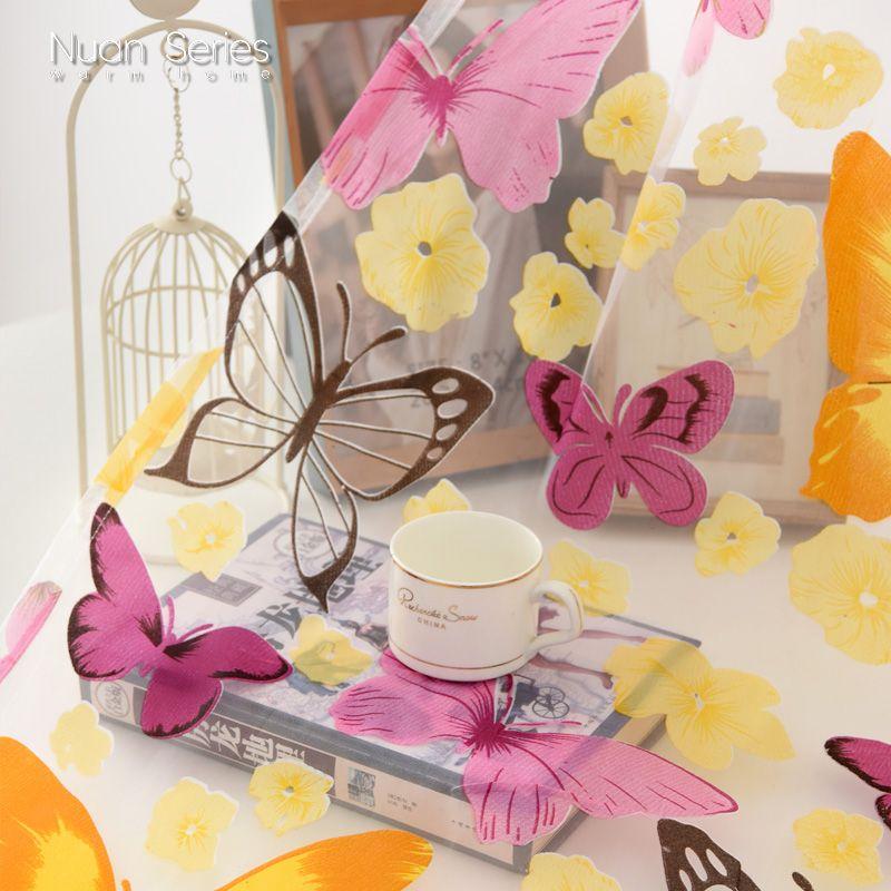 1 шт. серия Nuan, изысканный узор в виде мультяшной бабочки, занавеска для окна, тюль, спальня, гостиная, украшение для дома