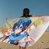K-Kagamine-Len Микрофибра Печатное Пляжное Полотенце Альпинизм Йога Пляж Плавание Бег Впитывающее Мягкое Полотенце