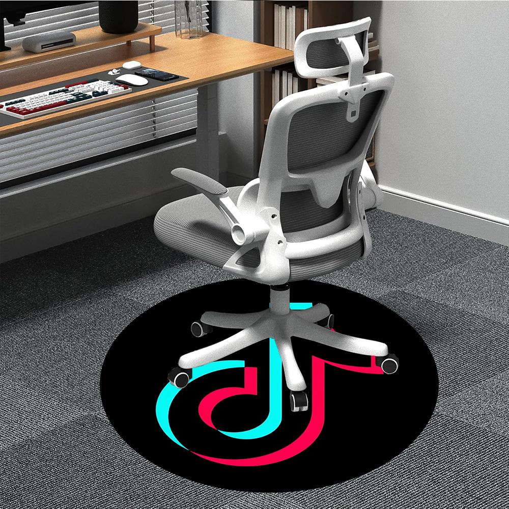1 шт. Ковер-сиденье с логотипом TikTok для офиса - Внутренний нескользящий моющийся ковер из полиэфирного волокна, Мягкий удобный коврик для офиса yy250928032