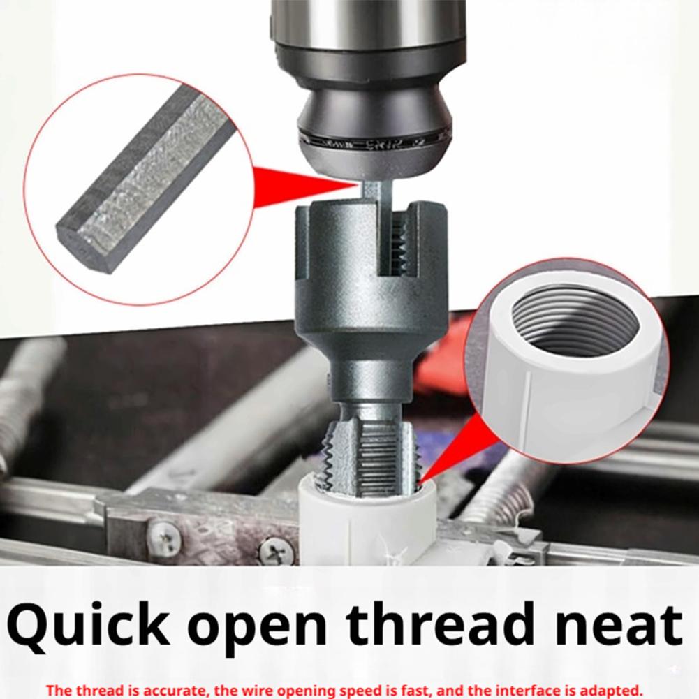 Электрический набор для нарезания резьбы 1/2" и 3/4" универсальная плашка для труб PPR, PE, ПВХ