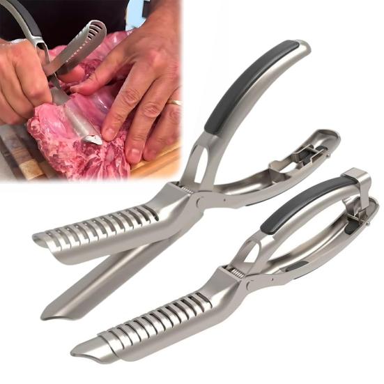 Профессиональный удалитель реберной мембраны Легкий удалитель реберной надкостницы Набор для подготовки ребер для барбекю Инструменты для ребер с изогнутым лезвием из цинкового сплава
