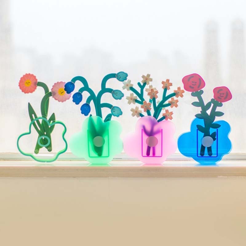 Modern Stone Cloud Shaped Transparent Acrylic Flower Vase Contemporary Decor for Home Office and Wedding