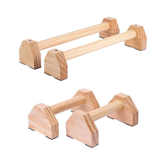 1 пара устойчивых брусьев для отжиманий, противотрещинный брус из сосны, шестигранный дизайн, параллеты
