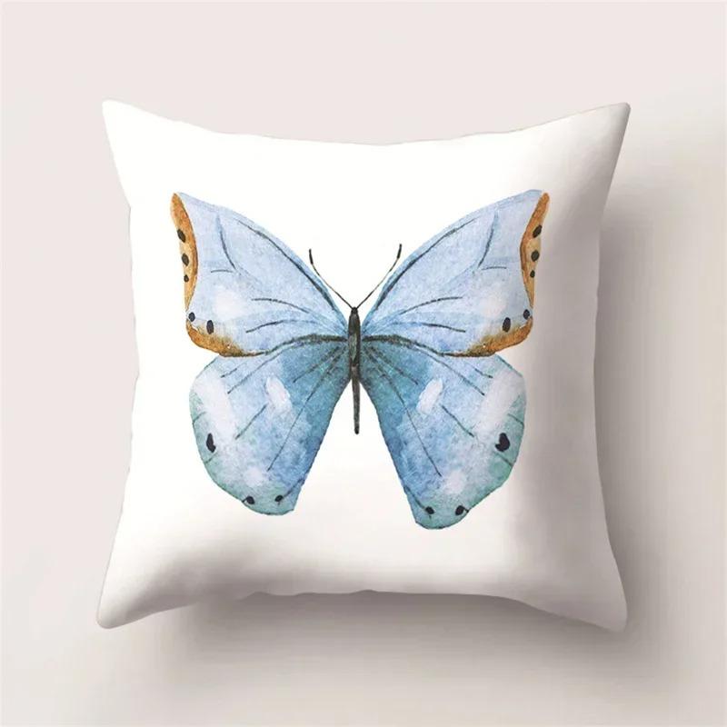 Beautiful Butterfly Print Decorative Pillow Cover Car Sofa Square Cushion Pillow Cover