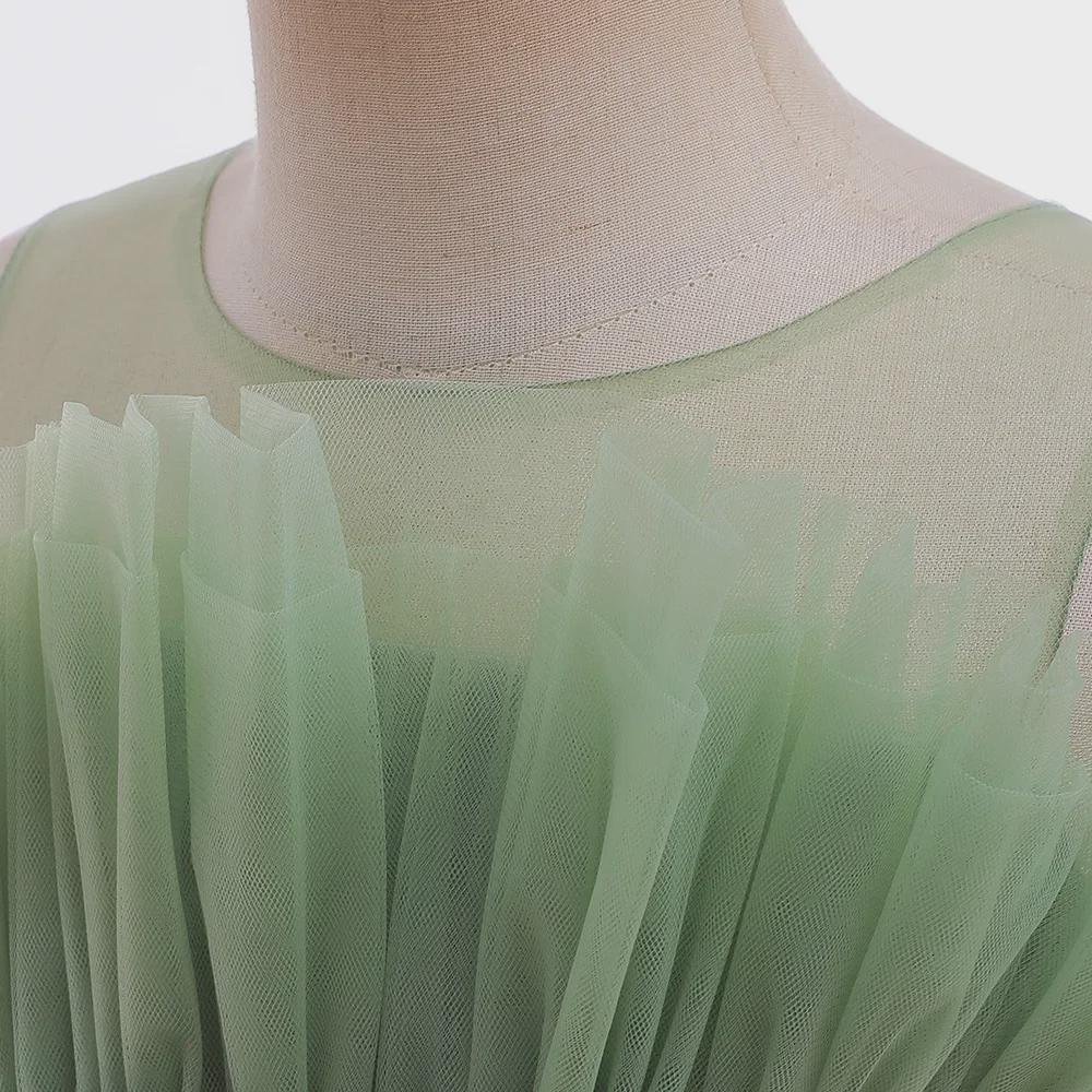 Новое пышное сетчатое платье принцессы на день рождения для девочек - европейский и американский стиль