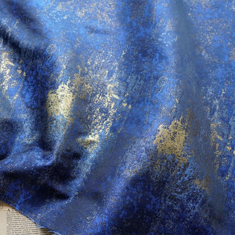 Парча Сатин Абстрактный Жаккард Ткань Ретро Чернильный Дамаск Шелк Дизайнерская Ткань Для Шитья Платья Пальто Обивочный Материал