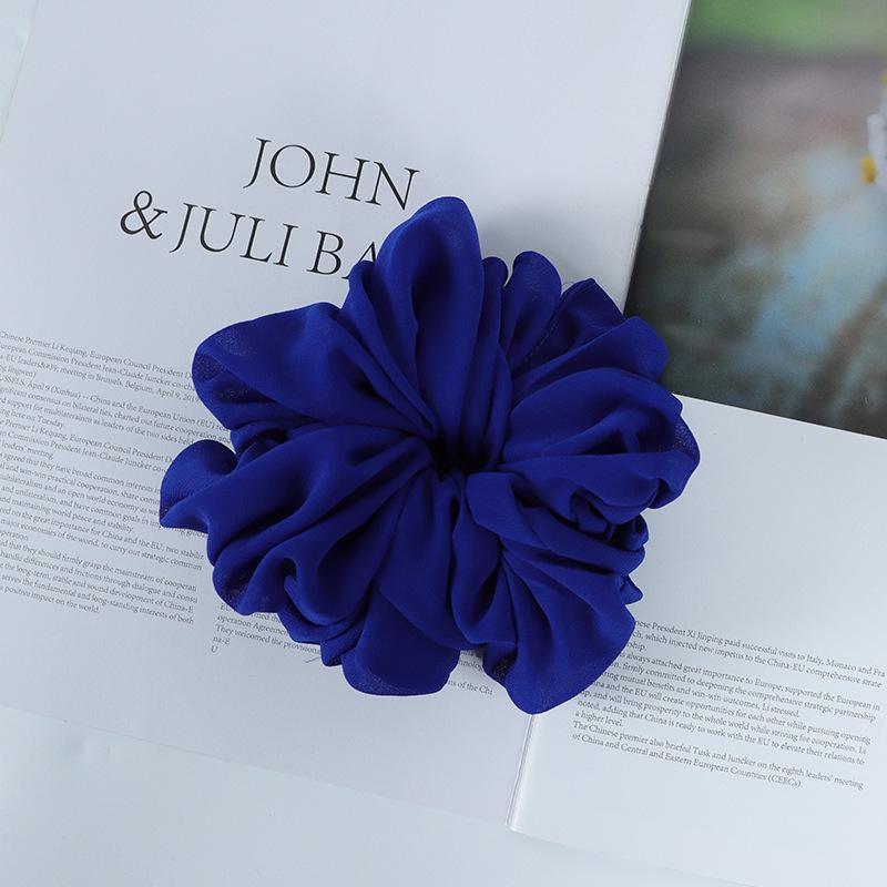 Эластичная повязка на голову из шифона с бусинами, однотонная, с кольцом для толстой кишки из Малайзии