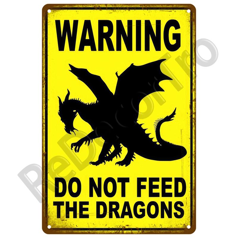 Metal Sign Decorative Wall Plate Art Beware Plaque Metal Vintage Decor Accessories Warning Danger Tin Sign Poster Caution Beware