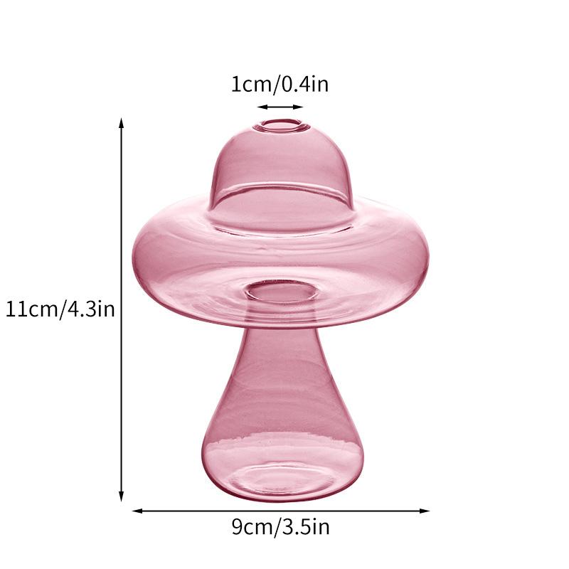 Грибная стеклянная ваза для цветов, декоративная гидропонная ваза, ваза для цветов, украшение комнаты, украшение для рабочего стола, украшение для бутылок своими руками