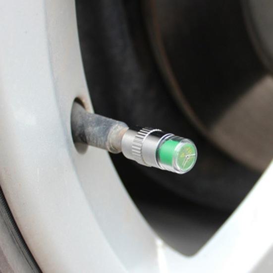 Tire Pressure Monitoring Valve Stem Caps Visual Tri-Color Alert Caps Waterproof Tire Pressure Gauge Replacement Caps for Cars Trucks SUVs