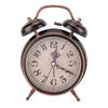 4in Retro Alarm Clock Desktop Clock with Night Light Double Twin Bell for Home Use