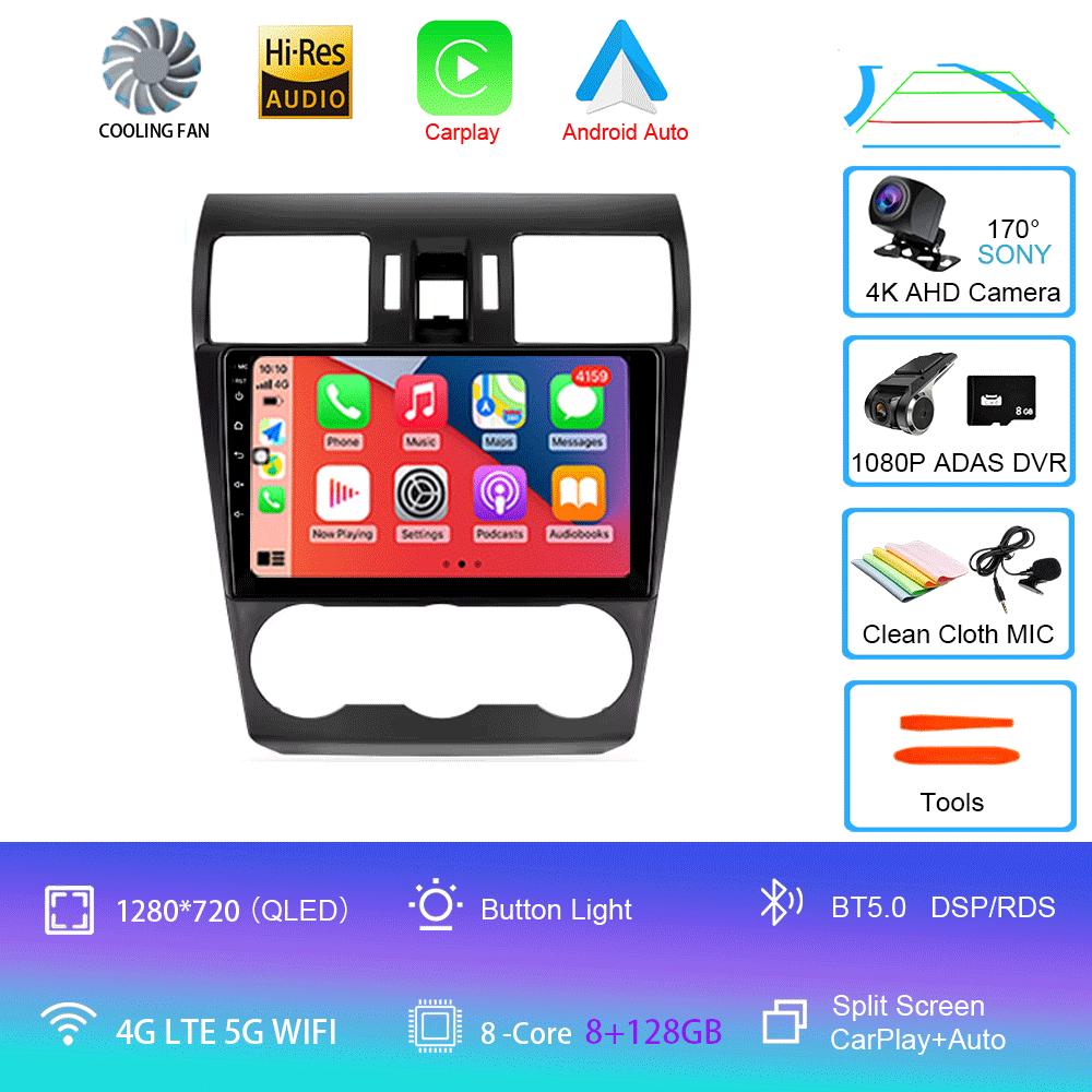 Android 14 Видеоплеер Автомобильный Радиоприемник Carplay Мультимедиа Для Subaru Forester 4 SJ XV WRX 2012- 2018 Автомагнитола GPS Стерео Головное Устройство