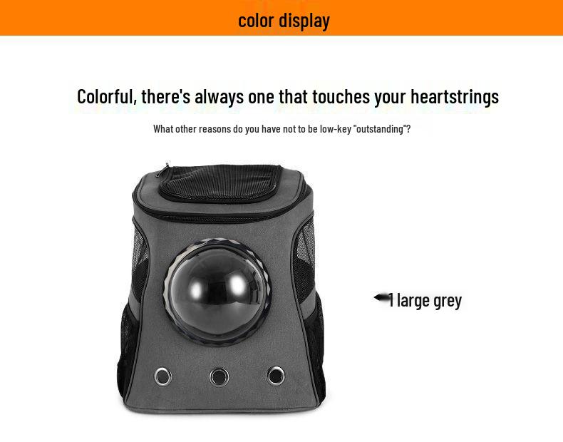 Breathable Double Shoulder Pet Backpack with Space Capsule Design