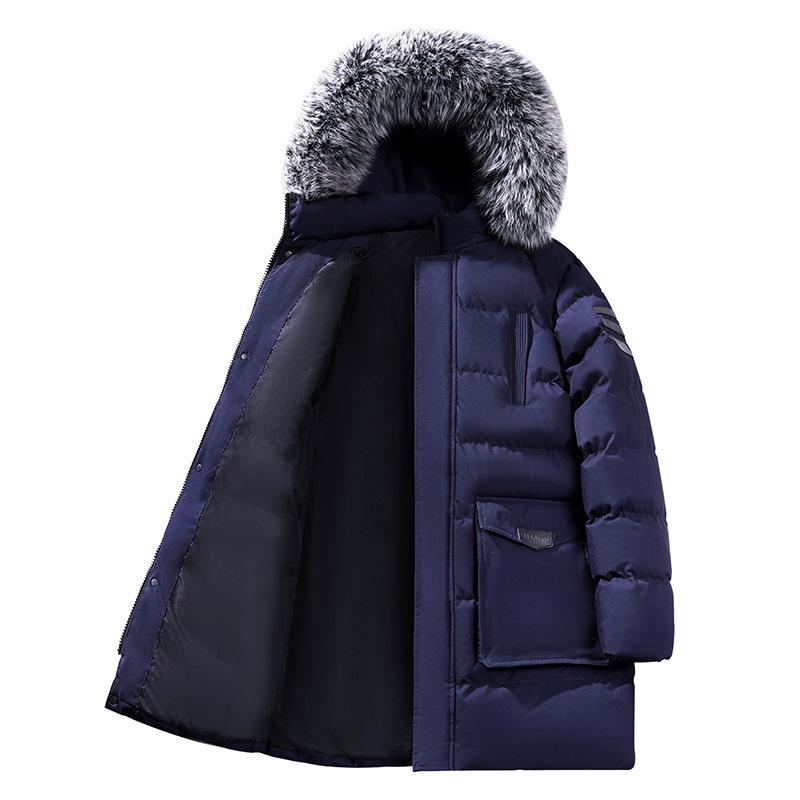 Зимняя хлопковая куртка средней длины с капюшоном и отстегивающимися деталями, мужской стиль высокого качества
