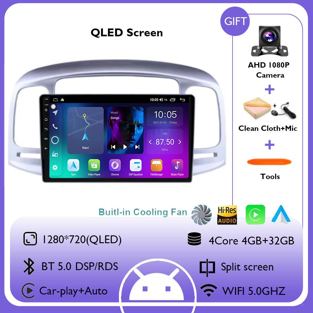 Android 14 для Hyundai Accent 3 2006 - 2011 GPS беспроводной Carplay стерео автомобильное радио центральный мультимедийный навигационный экран 2DIN 4G