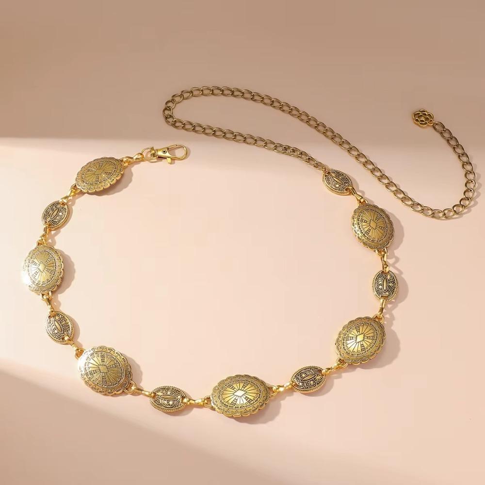 Belly Chain Bohemian Waist Chains Oval Tassel Body Chain Fashion Dress Belt Chains  Women