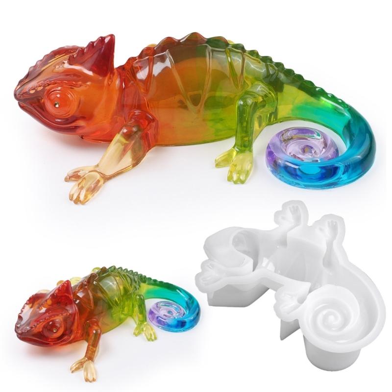 Flexible Anole Resin Mold Easy Releasing Design Silicone Texture for Epoxy Crafts and Creative Wall Decorations
