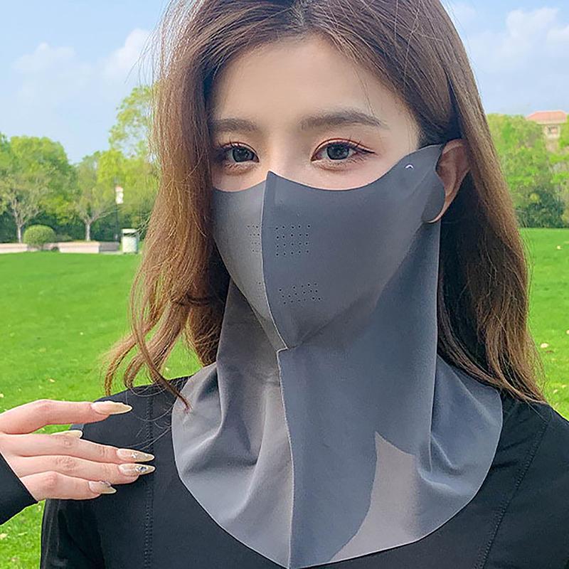 Unisex Uv Protection Outdoor Neck Wrap Cover Sports Sun Proof Bib Ice Silk Mask Face Cover Neck Wrap Cover Sunscreen Face Scarf