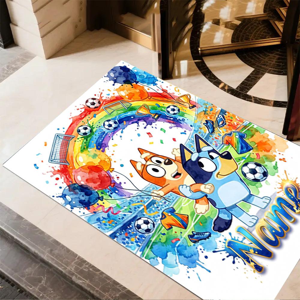 Dad Soccer Fun Customize Your Name Floor Mat Perfect for Study room Kitchen Bedrooms Hallway Anti-slip Rug Office home decor