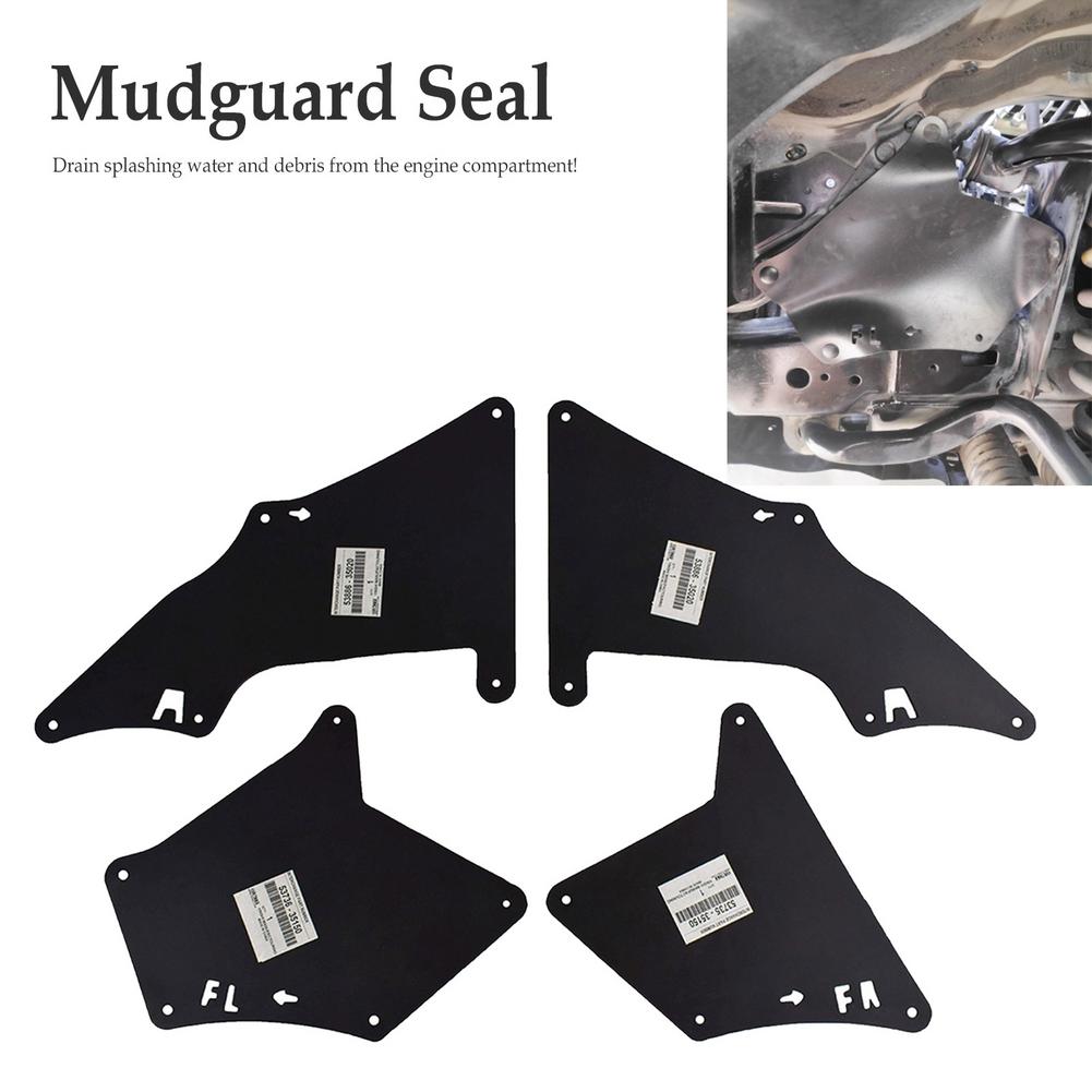 Брызговики Защитные кожухи Подкрылки Защита от брызг Для Toyota Land Cruiser Prado J120 J150 2003 - 2020 LC3 LC4 LC5 Уплотнитель переднего фартука С клипсами