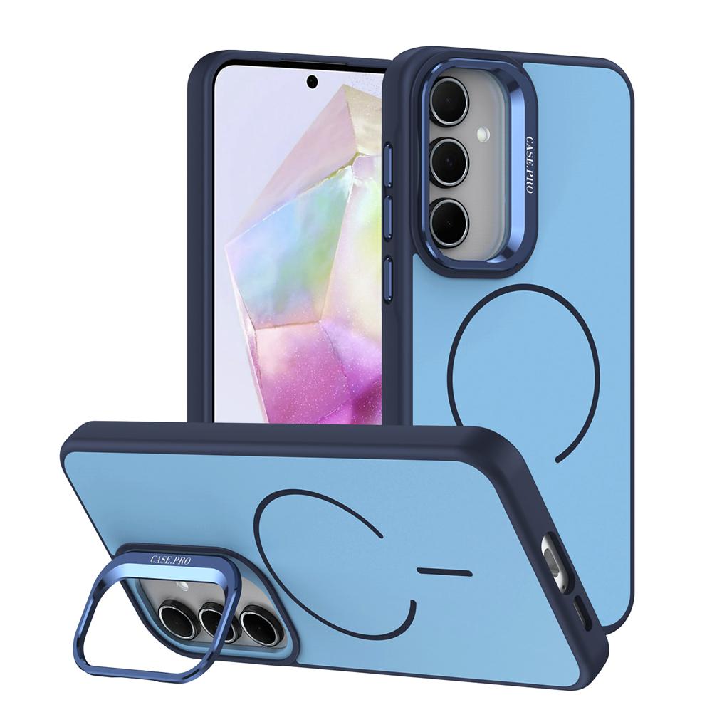 KEYSION Матовый чехол-подставка для телефона с покрытием Soft-touch для Samsung A55 5G A35 A25 A15 4G, Магнитная противоударная задняя крышка для Galaxy A05S
