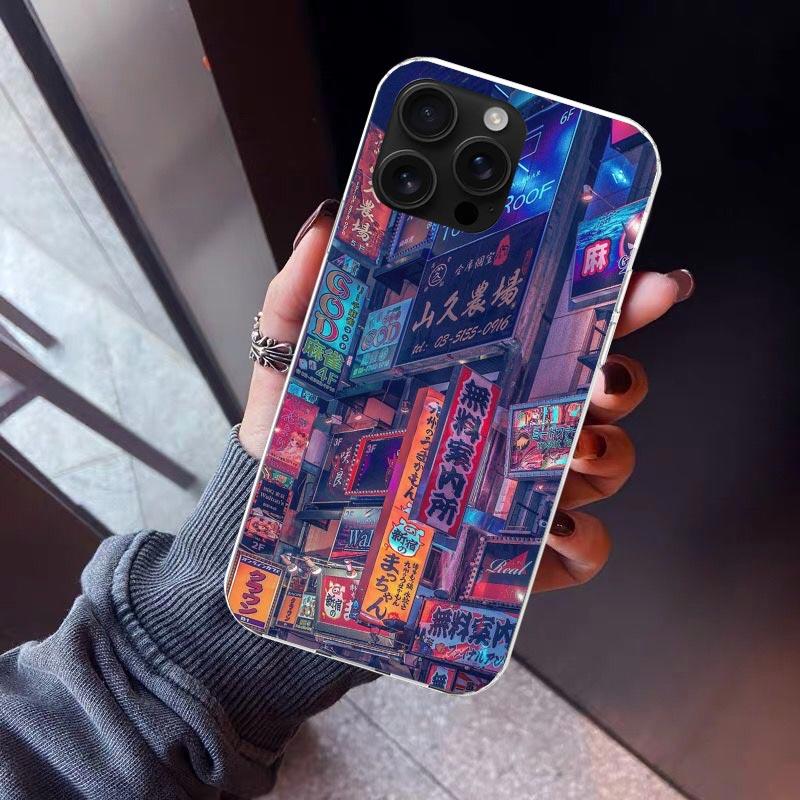 Эстетичный Аниме Пейзаж Чехол для Телефона Для iPhone 17 Air 16 15 Pro Max 14 Plus 13 Mini 12 11 Чехол 7 8 SE Силиконовый Чехол Печать Funda