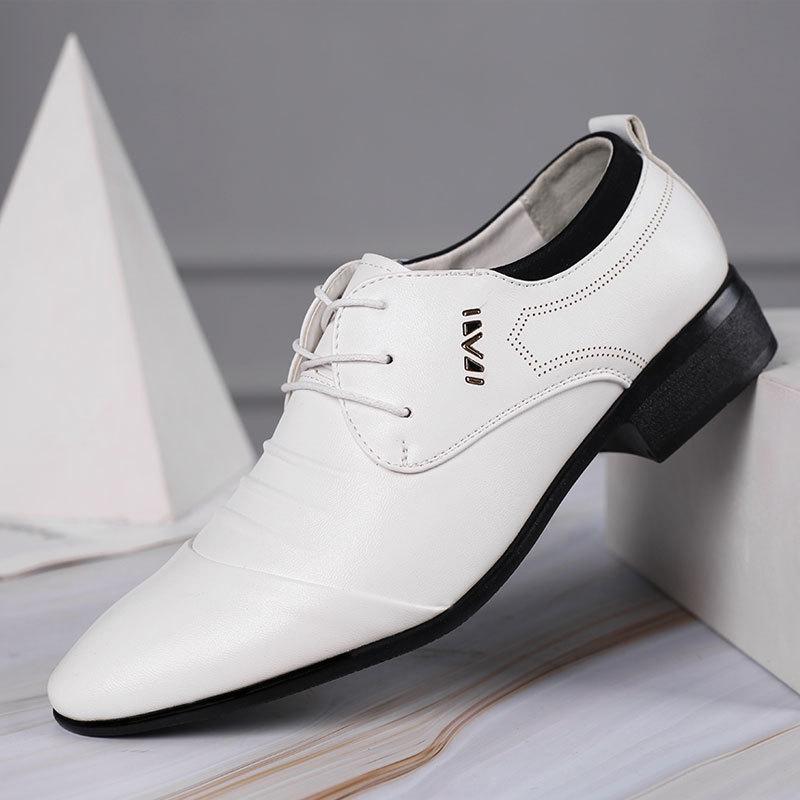 Suits Shoes Male Design Wedding Shoes Luxury White Leather Shoes Business Brand Men's Dress Shoes
