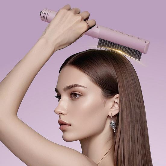 Cold Wind Hair Straightener Brush Temperature Modes Adjustable Fast Heating Portable Travel Electric Hair Straightening Styling Detangling Comb