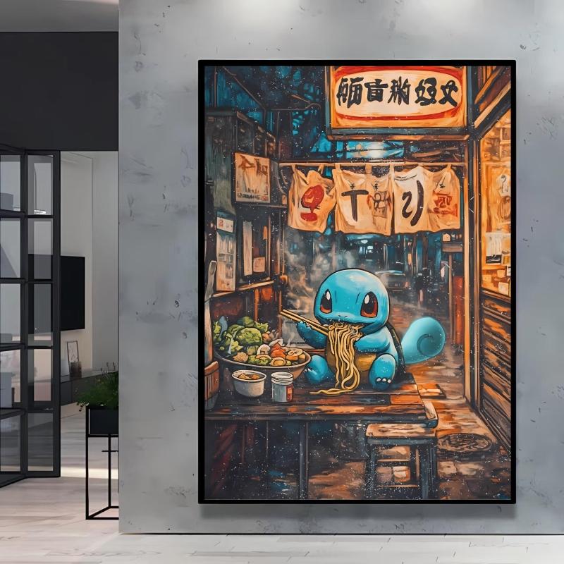 Classic Anime Canvas Paintings Pokemon Posters Living Room Kid Action Figures Children's Bedroom Decor Picture Prints and Prints