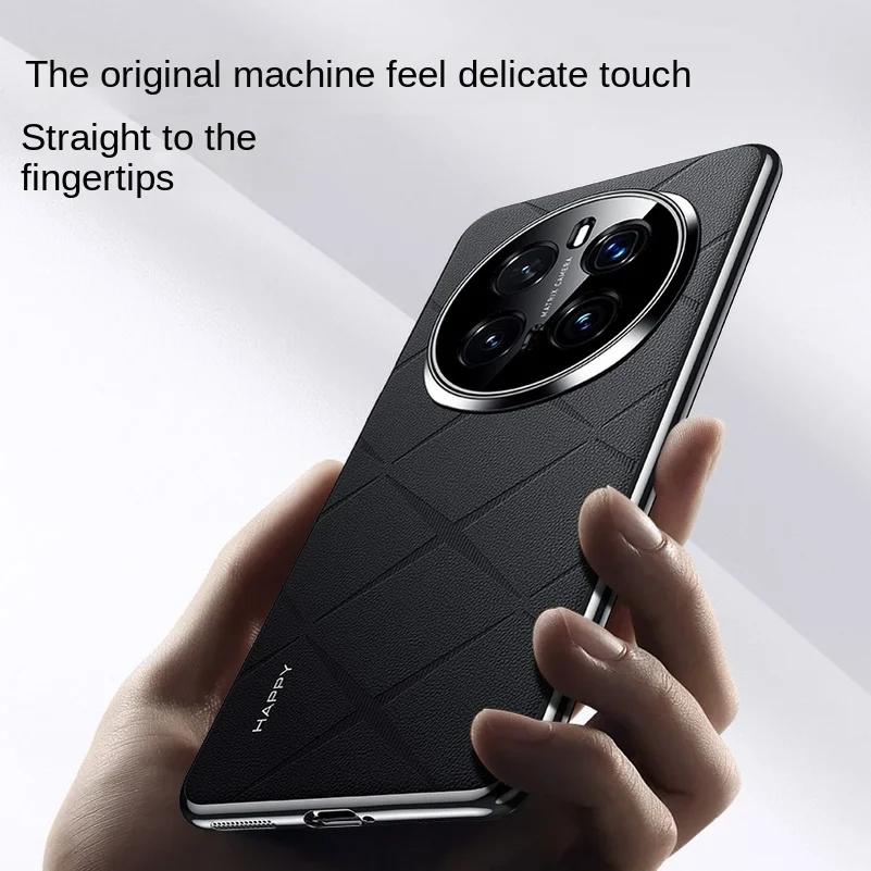 Для Honor Magic 7 Pro Роскошный кожаный чехол с покрытием рамки для Huawei Honor Magic7 Pro 6pro Magic 6 RSR Гальванизированная рамка Защитный противоударный бампер