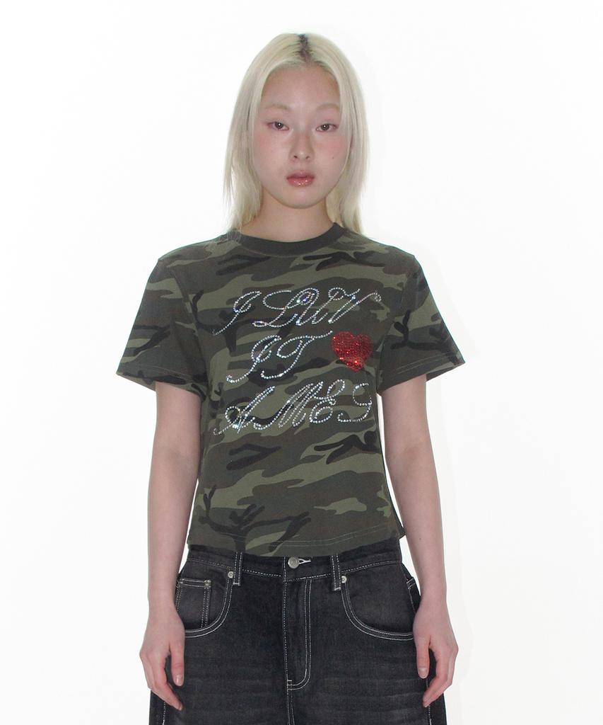 AMES-WORLDWIDE Ames Hotfix Crop Tee Camo
