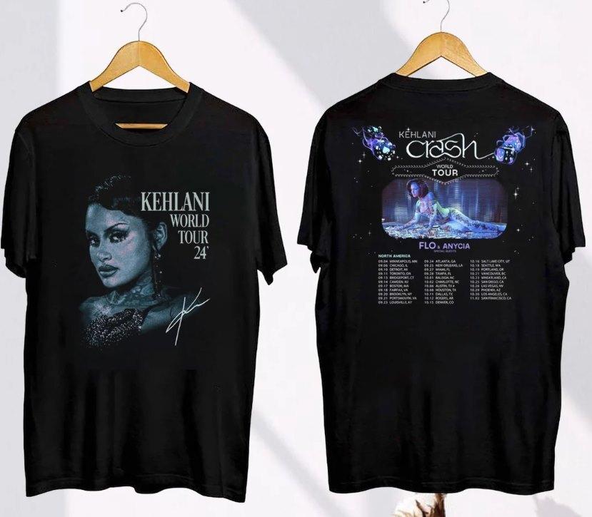 Футболка с концерта Kehlani 2024, Футболка Kehlani Crash World Tour 2024, Фанату Kehlani