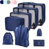 8Pcs/Set Clothing & Daily Necessities Storage Bag Compressible Packaging Portable Travel Waterproof Suitcase Luggage Organizer