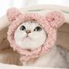 Cute Cosplay Costume Pet Accessories Cat Hat Headgear Short Plush Bear Puppy Cap