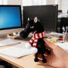 Exquisite Cartoon Horse Keychain Fantasy Style With Scarf Pony Black Craftsmanship Simulation Horse Children