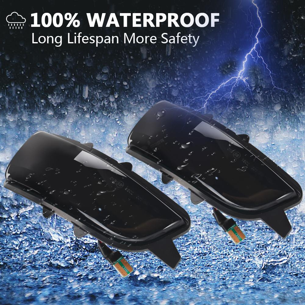 Лампа бокового зеркала, сигнальная лампа, мигалка, индикатор, пара для Volvo C30 C70 S40 S60 V40 V50 V70 2008-2010, светодиодный динамический указатель поворота