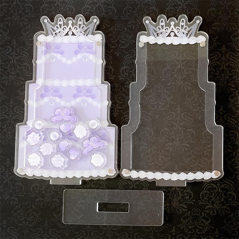 Acrylic Frame Acrylic Stand Figure Altar Birthday Celebration Acrylic Easy Assembly Magnet Red Otaku Anime Merchandise Decoration [Cake]