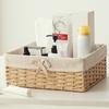 Корзина для хранения из плетеной ткани, корзина для хранения в гостиной, органайзер для кухни, ванной комнаты, принадлежности для стола, украшения комнаты