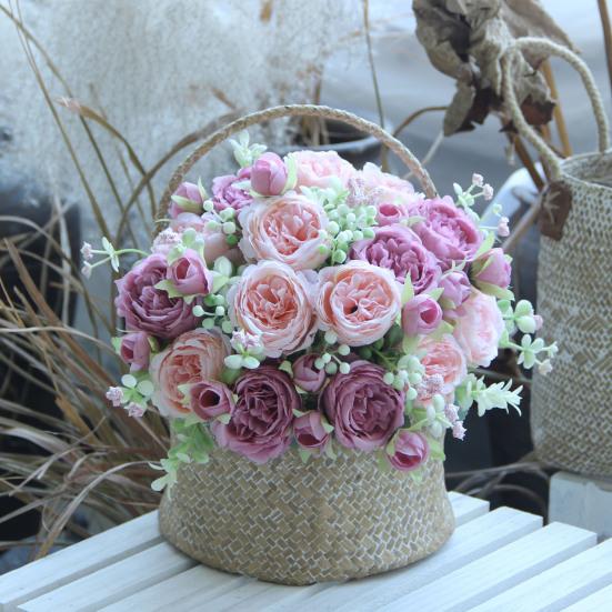 Искусственный цветок пиона 5 вилок реалистичный искусственный шелковый цветок для дома, офиса, свадьбы, вечеринки, помещения, улицы, искусственный цветок, цветущие растения, украшение