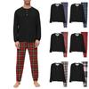 Мужской пижамный комплект, с длинным рукавом и длинными брюками, двухпредметный комплект