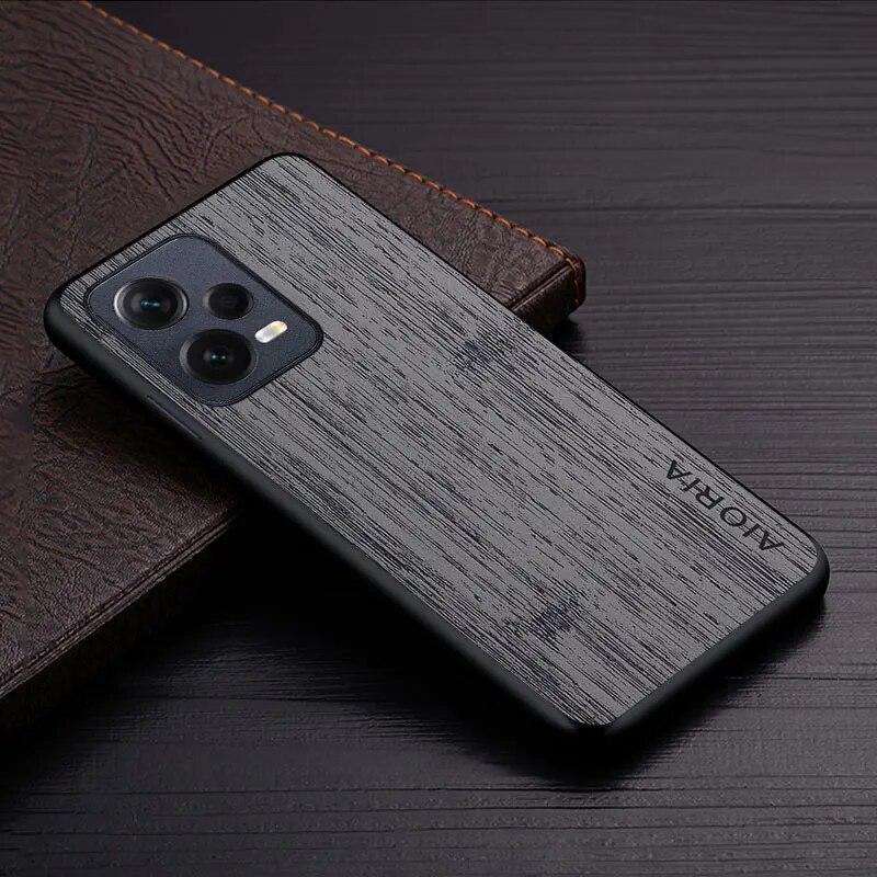 Case for Xiaomi Redmi Note 12 Pro Plus Turbo 5G 4G Funda Bamboo Wood Pattern Leather Cover Luxury for Redmi Note 12 Pro Case