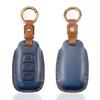 Genuine Leather Key Fob Cover for Hyundai Fista Elantra Mistra Santa Fe - Premium Car Key Protector Case