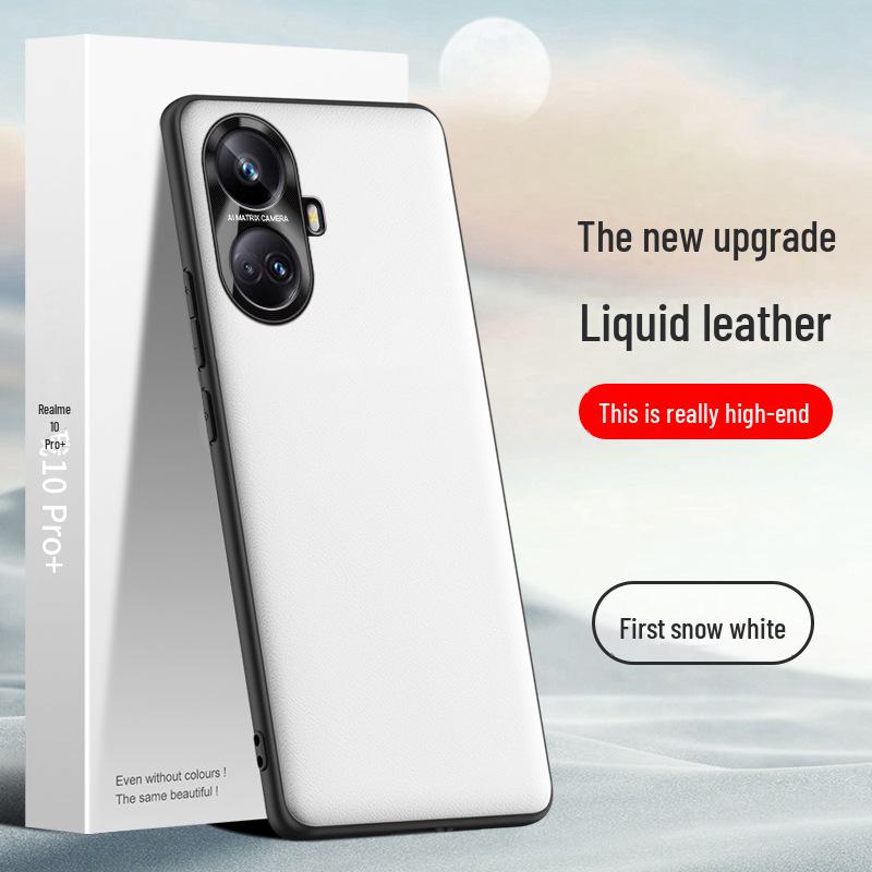 Защитный чехол Realme 10 Pro+ Liquid Leather Anti-Fall - Защита от обрастания, Доставка по одному экземпляру