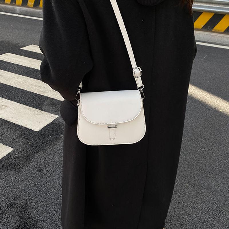 Yogodlns Сумка-седло в стиле ретро, ​​модная сумка через плечо из искусственной кожи, модная сумка-мессенджер с клапаном, повседневная женская сумка, кошелек