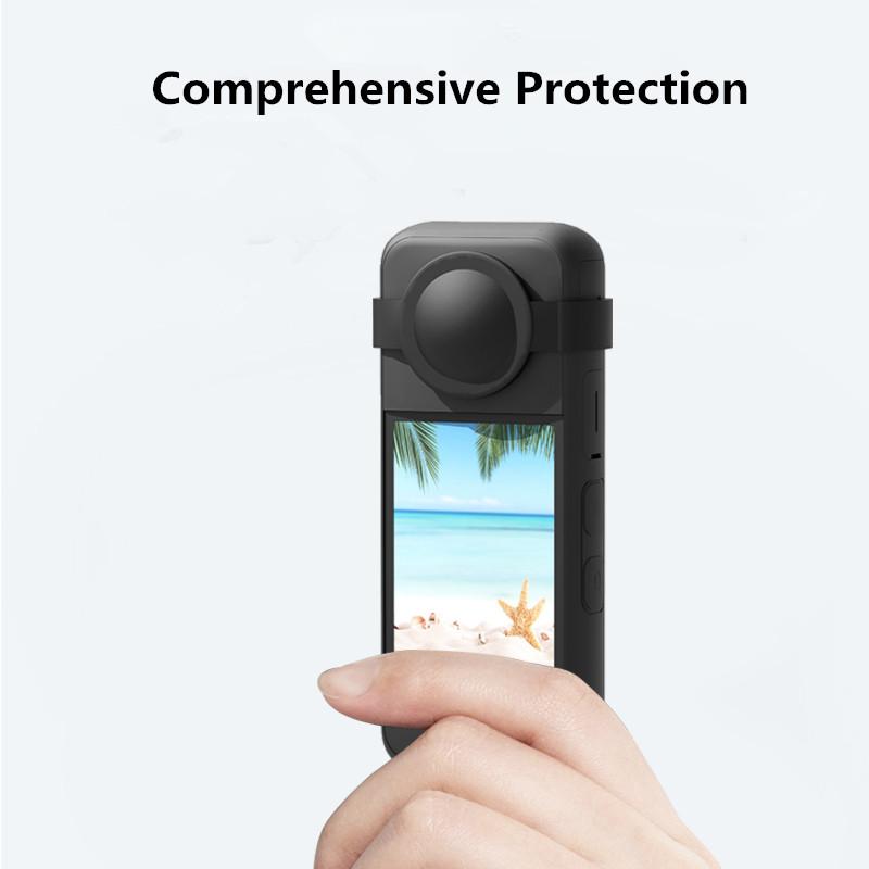Lens Cap Protective Body Cover for Insta360 X3 Silicone Case Lenses Protector for Insta 360 X3 Anti-scratch Accessory